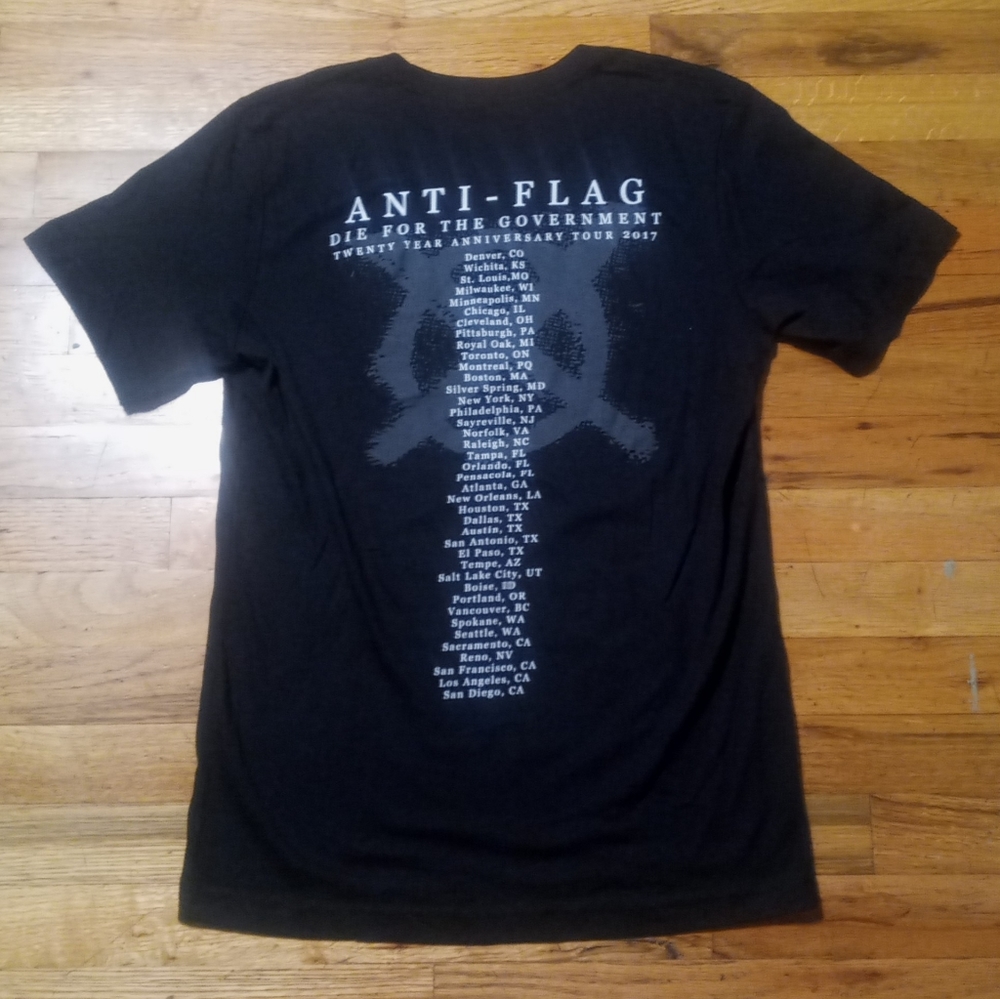 Anti-Flag Red White Brainwashed 20th Anniversary Concert T Shirt New Punk Rock View 6